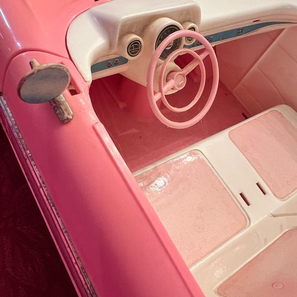 VINTAGE RARE 1988 MATTE BARBIE 1957 PINK CONVERTIBLE 26" - Picture 5 of 13
